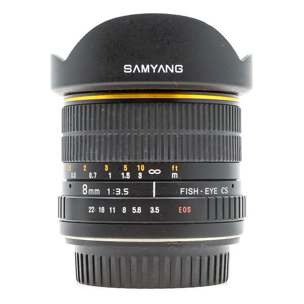 samyang 8mm t3.8 umc cs canon ef-s fit (condition: excellent)