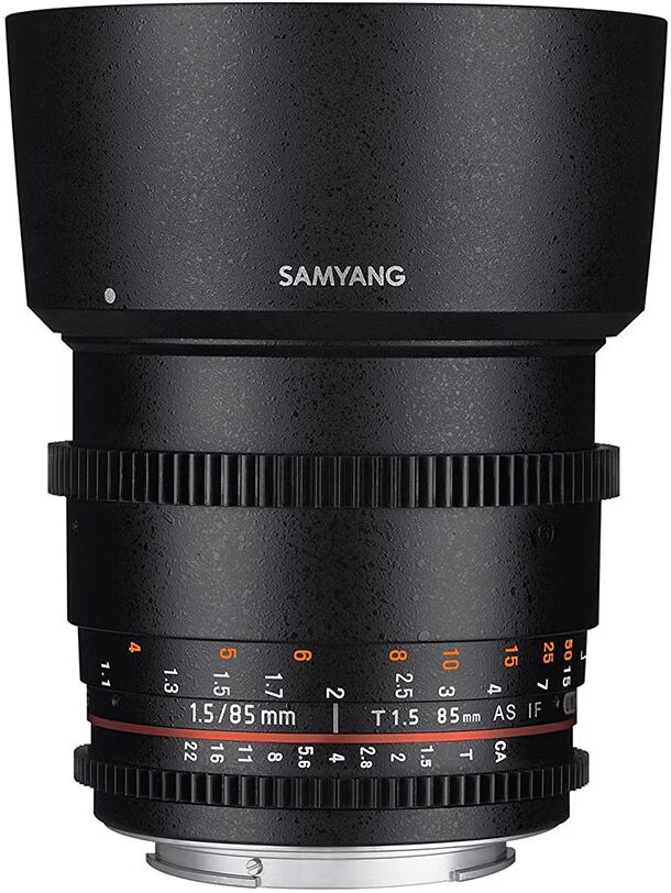 Samyang 85mm T1.5 VDSLR AS IF UMC II SLR Teleobiettivo Nero