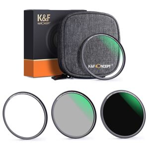 K&F Concept Magnetiskt Filterpaket ND1000 CPL UV & filterväska