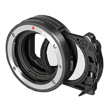 Canon EF till EOS  R-adapter med Drop-in insticksfilter, pol-filter