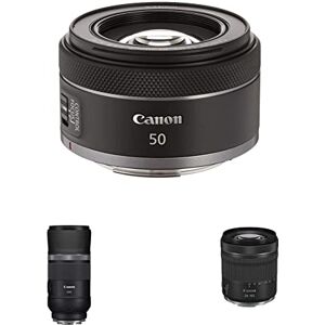 Canon RF 50mm F1.8 STM Lens With RF 600mm F11 IS STM and RF 24-105mm f/4-7.1 IS STM