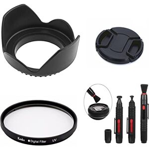 Generic SK28 58mm Camera Lens Bundle Kit Lens Hood Cap UV Filter Brush Set For Fujifilm X-T20, X-T10, X-A10, X-A3, X-A2, X-M1 With Fujifilm Fujinon XC 16-50mm Lens