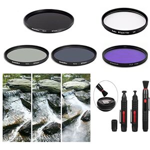 Generic SK56 52mm Camera Bundle UV FLD Filter ND2 ND4 ND8 Neutral Density For Fujifilm X-T200, X-T100, X-T30 II, X-T30 camera With Fujifilm XC 15-45mm f/3.5-5.6 OIS PZ Lens