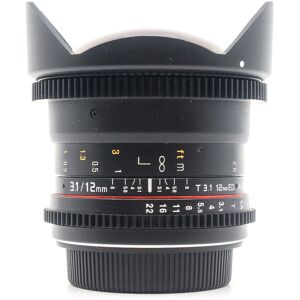 Used Samyang 12mm T3.1 ED AS NCS VDSLR - Canon EF Fit