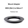 Bicaco M39-Nikon For M39 (39x1) lens - Nikon F Mount Adapter Ring M39-F M39-Nik M39-AI