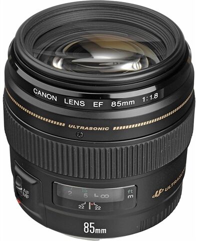 Refurbished: Canon EF 85mm f/1.8 USM Black Lens