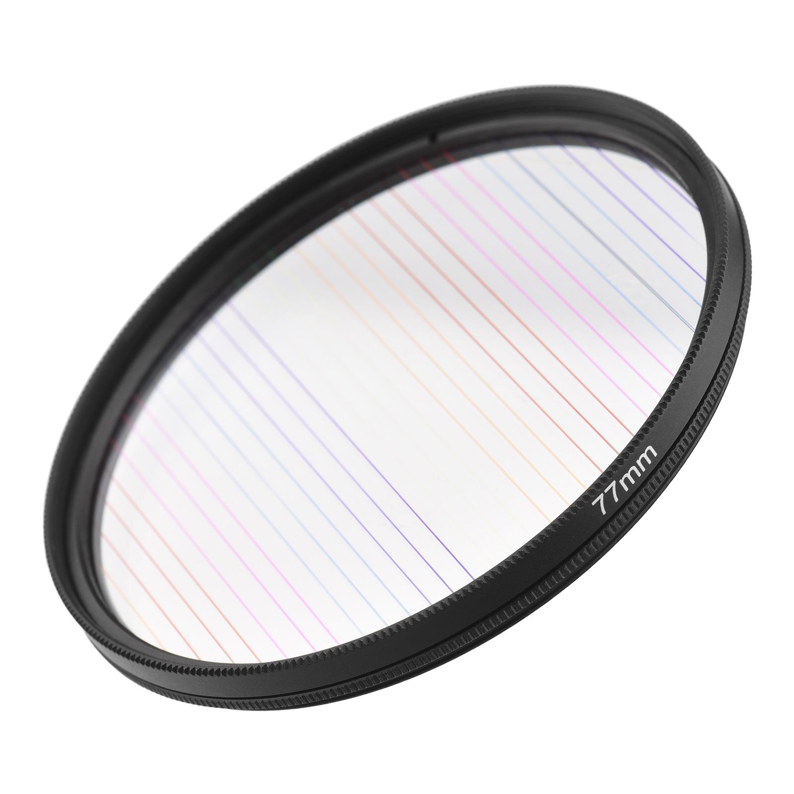 TOMTOP JMS 77mm Rainbow Streak Lens Filter Special Effects Anamorphic Optical Glass Filter for DSLR Cameras