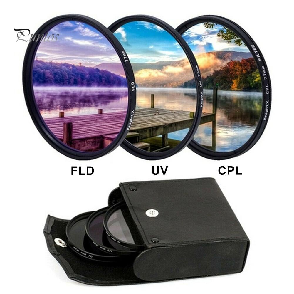 Computer Life Professional UV CPL Polarizer FLD Photo Photography Filter Kit for SLR Camera