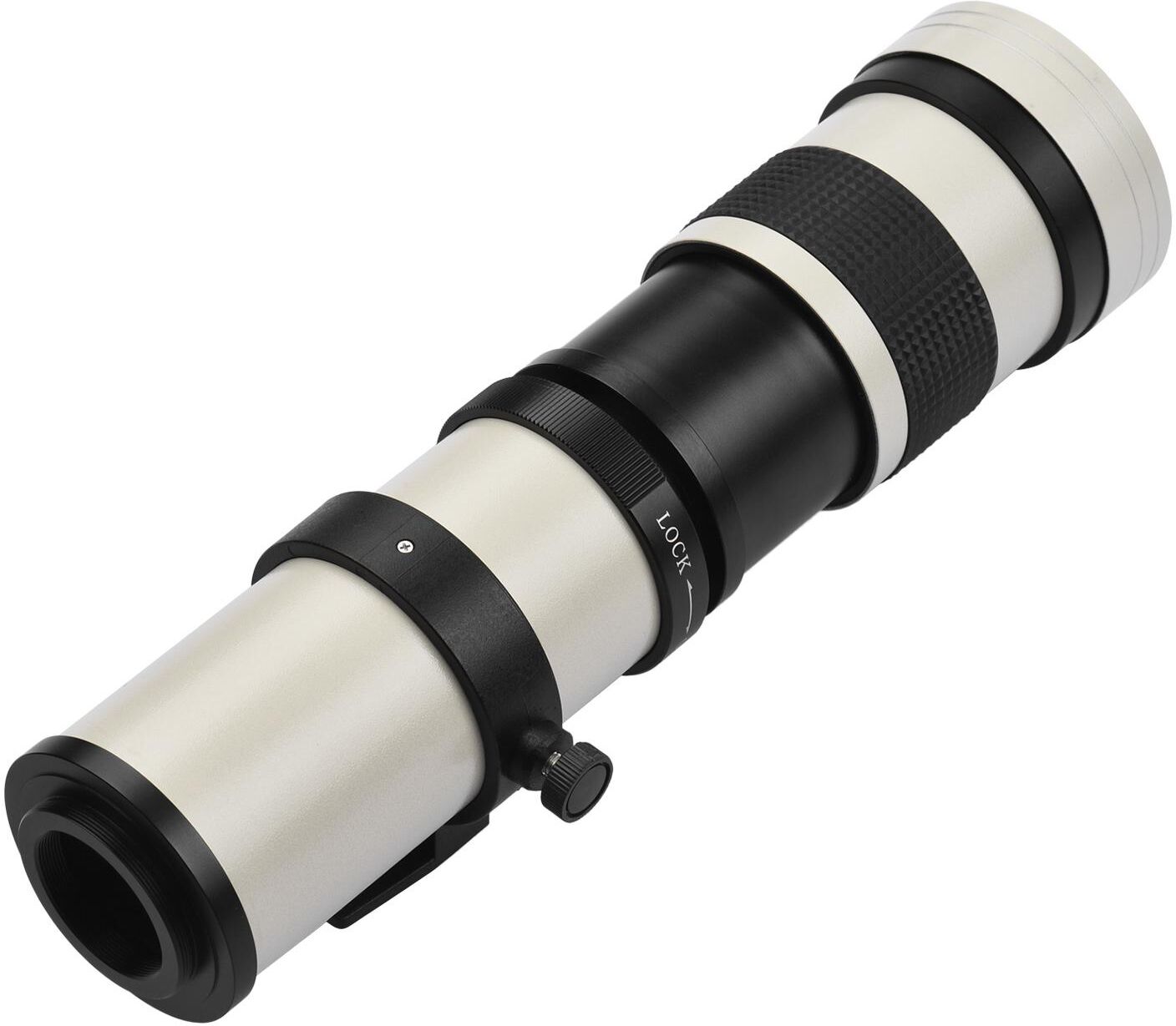 TOMTOP JMS Camera MF Super Telephoto Zoom Lens F/8.3-16 420-800mm T Mount with Adapter Ring Universal 1/4