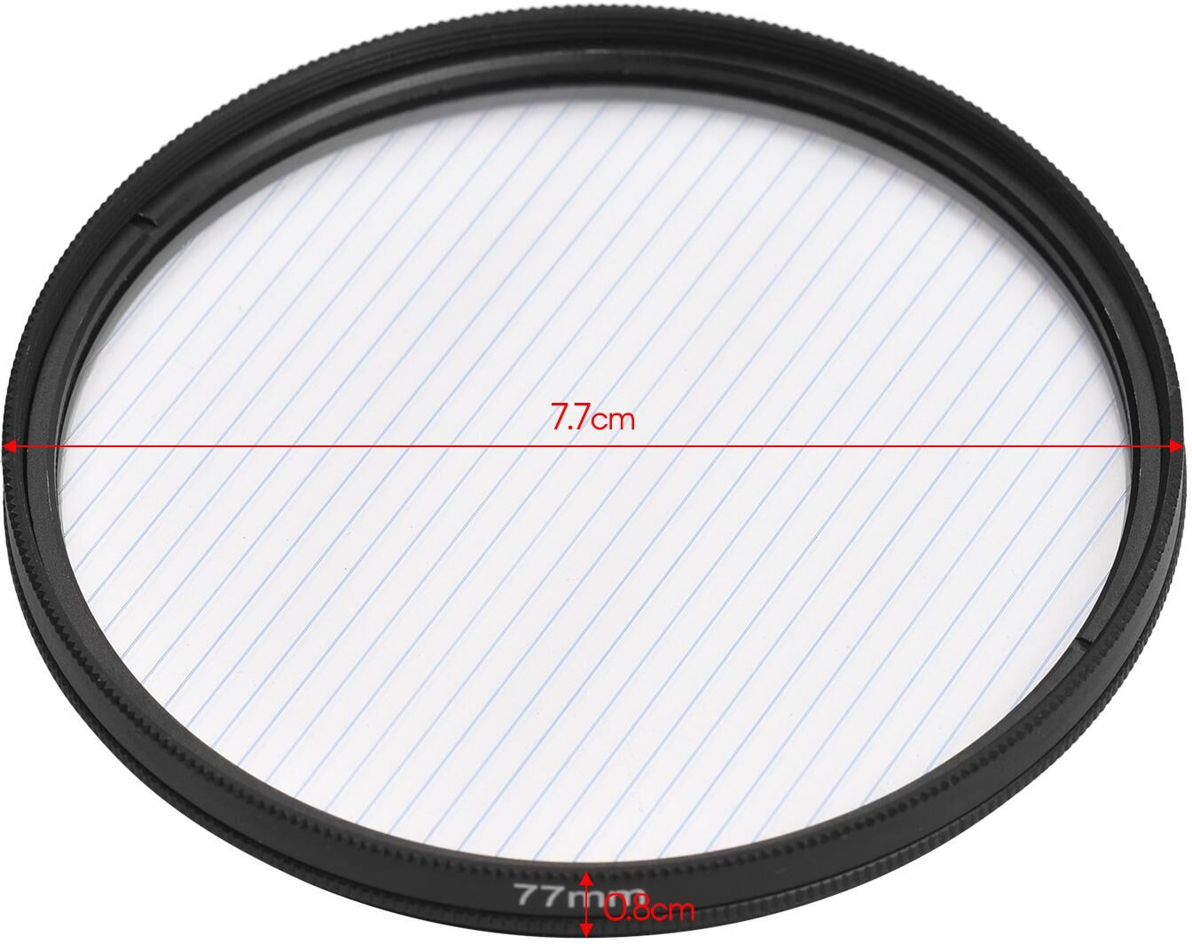 TOMTOP JMS 77mm Blue Streak Lens Filter Special Effects Anamorphic Optical Glass Filter for DSLR Cameras