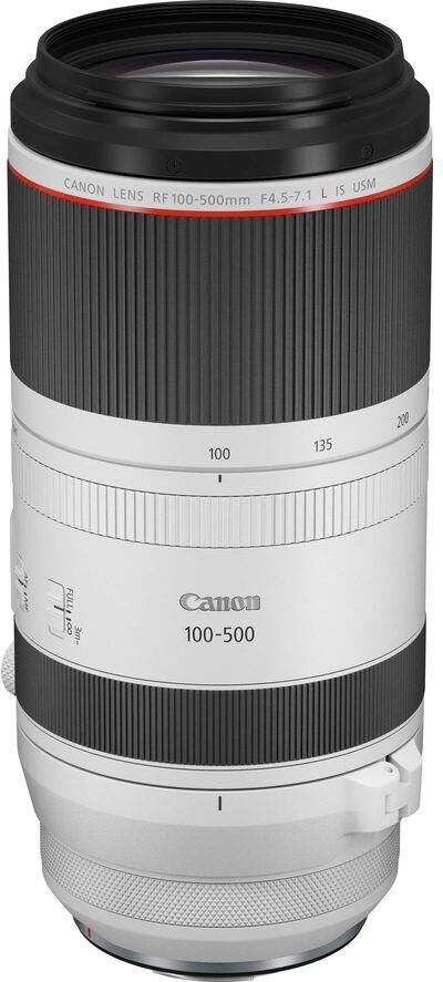 CANON RF 100-500 mm f/4.5-7.1L IS USM Telephoto Zoom Lens, White