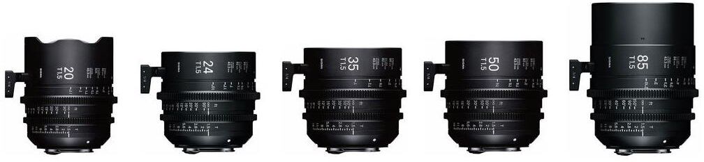 Sigma FF Fully Luminous High-Speed Prime Cine 5-Lens Kit w/Case, Canon EF, Feet