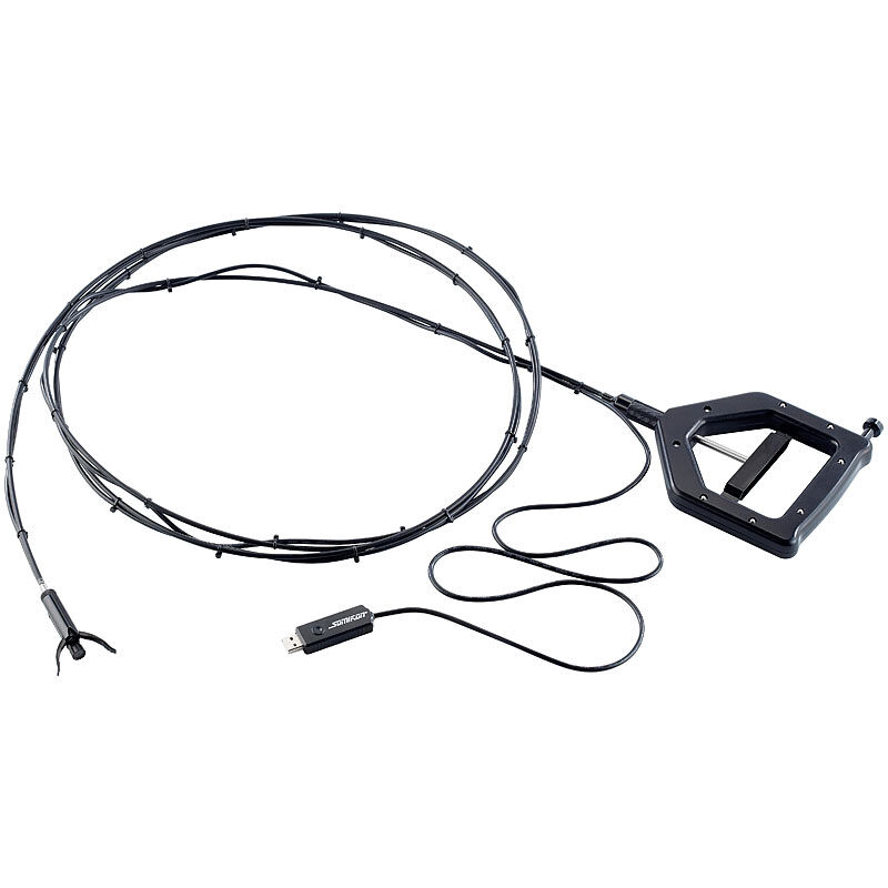 Somikon Wasserfestes USB-Endoskop UEC-8025.hd mit HD-Kamera und Greifer, 2,5 m