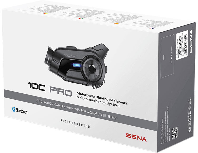 Sena Headset 10C Pro QHD Motorrad Actioncam Kamera Bluetooth WiFi Vier-Wege-Inte