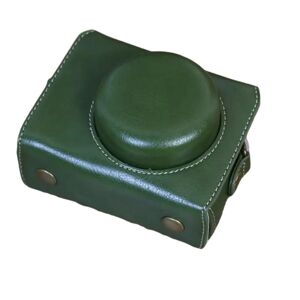 Generic Sony ZV-1 vintage leather cover with strap - Green