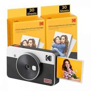 Kodak Ark + Tilbehørssæt Instant Camera Mini Shot 2 Era 2.1x3.4 + 60 Transparent