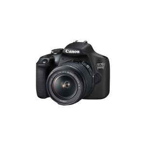 Canon EOS 2000D - Digitalkamera - SLR - 24.1 MP - APS-C - 1080p / 30 fps - 3x optisk zoom EF-S 18-55 mm III objektiv - Wi-Fi, NFC