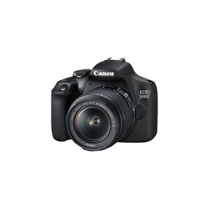 Canon EOS 2000D - Digitalkamera - SLR - 24.1 MP - APS-C - 1080p / 30 fps - 3x optisk zoom EF-S 18-55 mm IS  - Wi-Fi, NFC