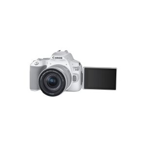 Canon EOS 250D - Digitalkamera - SLR - 24.1 MP - APS-C - 4K / 25 fps - 3x optisk zoom EF-S 18-55 mm IS STM objektiv - Wi-Fi, Bluetooth - hvid