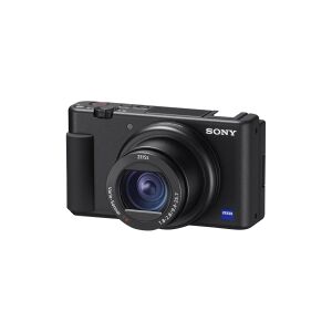 Sony ZV-1 - Digitalkamera - kompakt - 20.1 MP - 4K / 30 fps - 2.7x optisk zoom - ZEISS - Wireless LAN - sort