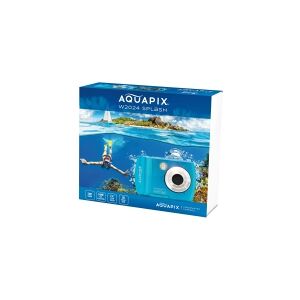 Easypix Aquapix W2024 Splash - Digitalkamera - kompakt - 5.0 MP / 16.0 MP (interpoleret) - 720p - undervands op til 3 m - isblå