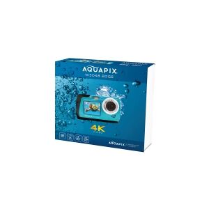 Easypix Aquapix W3048 Edge - Digitalkamera - kompakt - 13.0 MP / 48 MP (interpoleret) - 4K / 10 fps - undervands op til 3 m - isblå