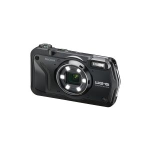 Ricoh WG-6 - Digitalkamera - kompakt - 20.0 MP - 4K / 30 fps - 5x optisk zoom - undervands op til 20 m - sort