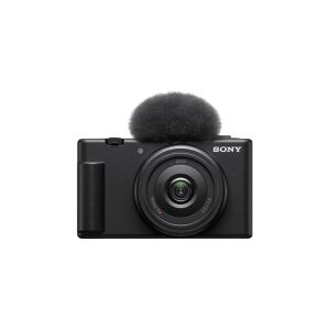 Sony ZV-1F - Digitalkamera - kompakt - 20.1 MP - 4K / 30 fps - ZEISS - Wi-Fi, Bluetooth - sort