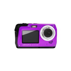 Easypix Aquapix W3048 Edge - Digitalkamera - kompakt - 13.0 MP / 48 MP (interpoleret) - 4K / 10 fps - undervands op til 3 m - lilla