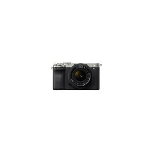 Sony a7C II ILCE-7CM2L - Digitalkamera - spejlløst - 33.0 MP - Full Frame - 4K / 60 fps - 2.1x optisk zoom 28 - 60 mm objektiv - Wi-Fi, Bluetooth - sølv