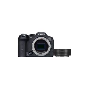 Canon EOS R7 + EF- R, 32,5 MP, 6960 x 4640 pixel, CMOS, 4K Ultra HD, Berøringsskærm, Sort