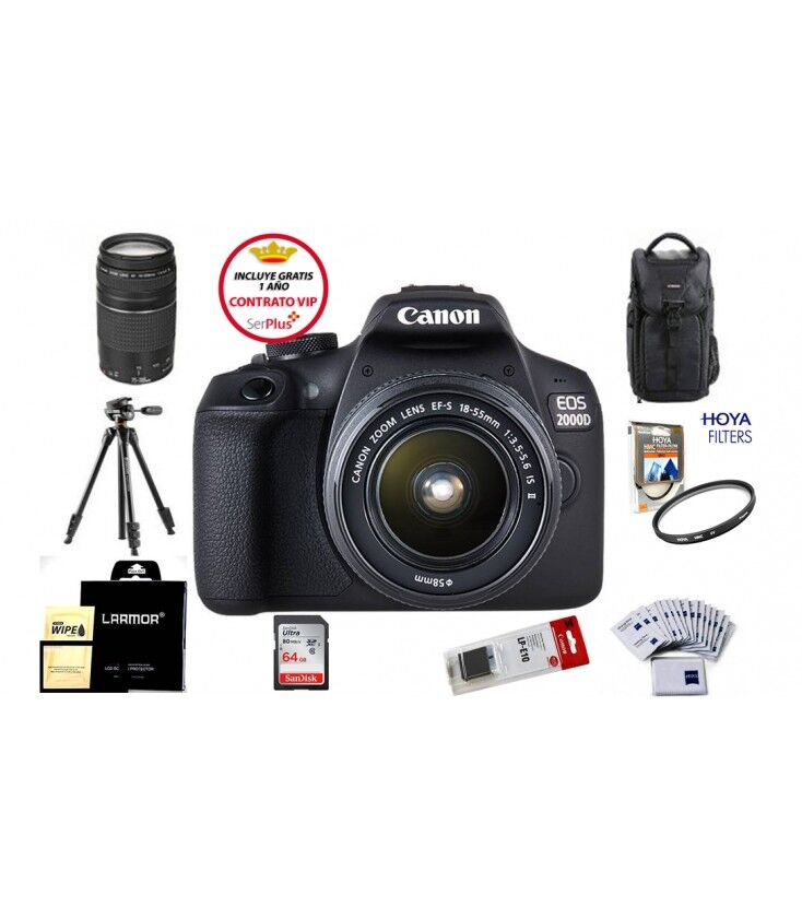 Canon Eos 2000d + 18-55 Is Ii Pack Avanzado