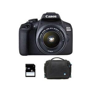 Canon appareil photo reflex eos 2000d + 18-55 is II + sac + sd 4go - Publicité