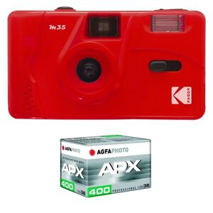 Kodak M35 - Appareil Photo Rechargeable 35mm, Objectif Grand Angle Fixe, Viseur optique , Flash Integre, Pile AAA - Neuf