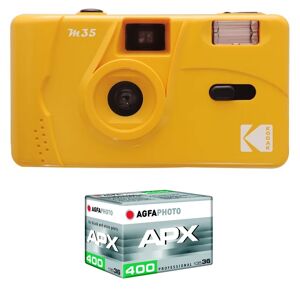 Kodak M35 - Appareil Photo Rechargeable 35mm, Objectif Grand Angle Fixe, Viseur optique , Flash Integre, Pile AAA - Neuf