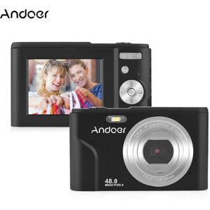 Appareil photo numérique portable Andoer 48MP 1080P Écran IPS 2,4 pouces Zoom 16X Retardateur de mise au point automatique 128 Go - Publicité