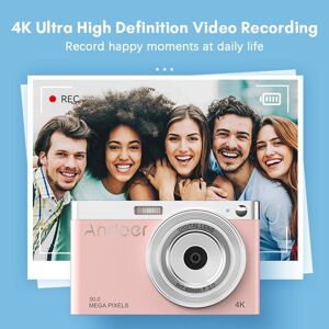 Andoer – appareil photo numérique Compact 4K, caméscope vidéo 50MP, écran IPS de 2.88 pouces, mise au point automatique, Zoom 16X - Publicité
