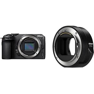 Nikon Z 30 boitier Seul, Appareil Photo Hybride capteur DX (20,9 MP, 4K UHD 30p ou Full HD 120p,Rafale 11 i/s,écran Tactile orientable(câble USB de Type C fourni) Noir +  Bague d'adaptation Noir - Publicité