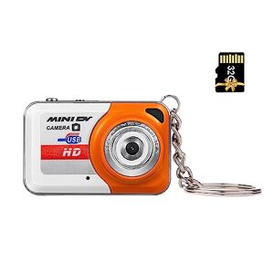 Andoer Mini appareil photo numérique X6 : avec carte TF de 32 Go, ultra compact, portable, avec porte-clés, fonction d'enregistrement vidéo, microphone intégré, convient aux enfants seulement 17 g - Publicité