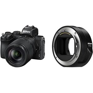 Nikon Z 50 + NIKKOR Z DX 18-140 VR, Appareil Photo Hybride capteur DX (20,9 MP, 4K UHD 30p ou Full HD 120p, viseur OLED, Rafale 11 i/s, écran Tactile orientable+Bague d'adaptation FTZ II JMA905DA Noir - Publicité