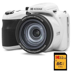 Kodak Pixpro Astro Zoom AZ425 Appareil Photo Numérique Bridge, Zoom Optique 42X, Grand Angle de 24 mm, 20 mégapixels, LCD 3, Vidéo Full HD 1080p, Batterie Li-ION Blanc - Publicité