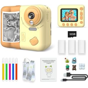 Andoer Caméra Instantanée Enfants Caméra d'Impression Instantanée pour Enfants Appareil Photo Numérique 1080P pour Enfants Écran IPS de 2,4 pouces Zoom 10X pour Enfants Garçons Filles - Publicité