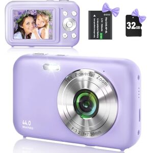 Appareil Photo Numérique Autofocus Compact Caméra - 48MP 1080P HD 2,4 LCD  Rechargeables Appareil Photo avec 16X Digital Zoom pour Enfant, Adolescent,  Étudiant, Adulte, Débutant (Rose)