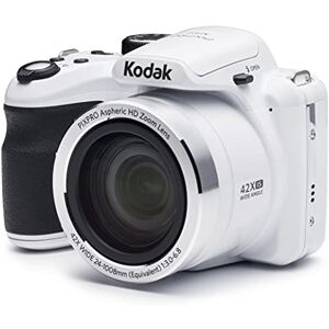 Kodak Pixpro AZ422 Appareil Photo Bridge Numérique 20 Mp, Zoom Optique 42X, Grand angle 24 mm, Video HD 720p, OIS, Flash Intégré, Ecran LCD 3, Batterie Li-ion Blanc - Publicité