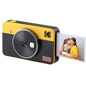 Kodak Mini Shot 2 Retro 4PASS Appareil Photo instantané 2 en 1 avec imprimante Photo (5,3 x 8,6 cm) + 8 Feuilles, Jaune - Publicité