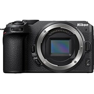 Nikon Z 30 boitier Seul, Appareil Photo Hybride capteur DX (20,9 MP, 4K UHD 30p ou Full HD 120p, Rafale 11 i/s, écran Tactile orientable (câble USB de Type C fourni), Noir - Publicité