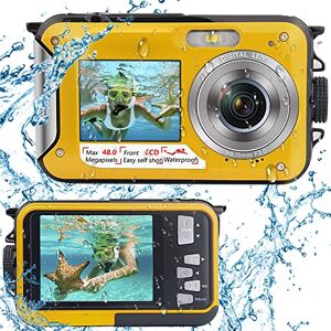 Appareil Photo étanche Full HD 1080p pour plongée en apnée 24.0 MP Camera  Etanche à Double écran Camera sous Marine