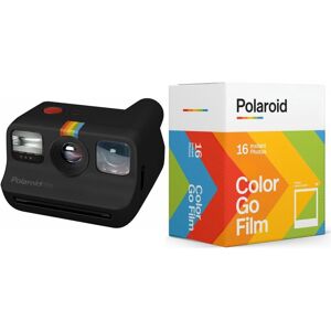 POLAROID Appareil Instantané Go Noir + Recharge GO (16 Poses X3)