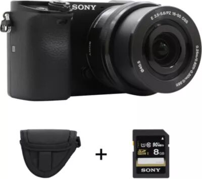 Sony APN SONY A6000 + 16-50mm + Etui + SD 8Go