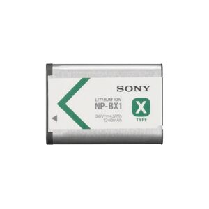 Sony NP-BX1 Batteria Ricaricabile InfoLithium Serie X per Fotocamere Compatte Cyber-Shot DSCRX100, DSCHX300 e DSCWX300, 3.6 V, 1240 mAh, Argento/Nero